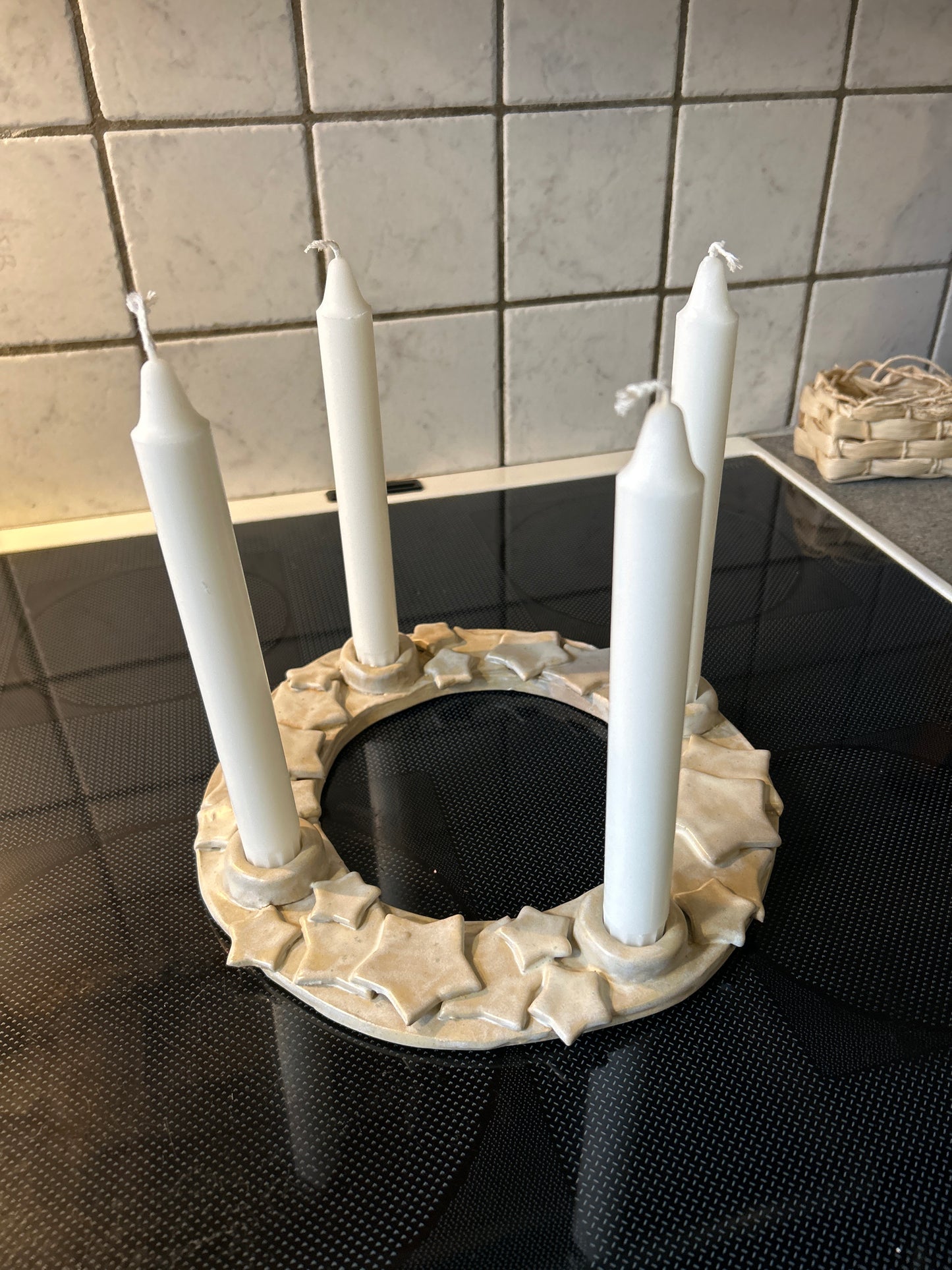 Keramik adventskrans