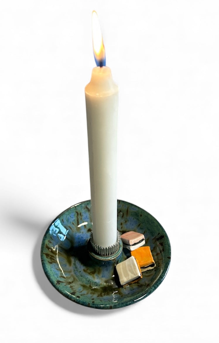 Unika håndlavet lysestage med konfekt