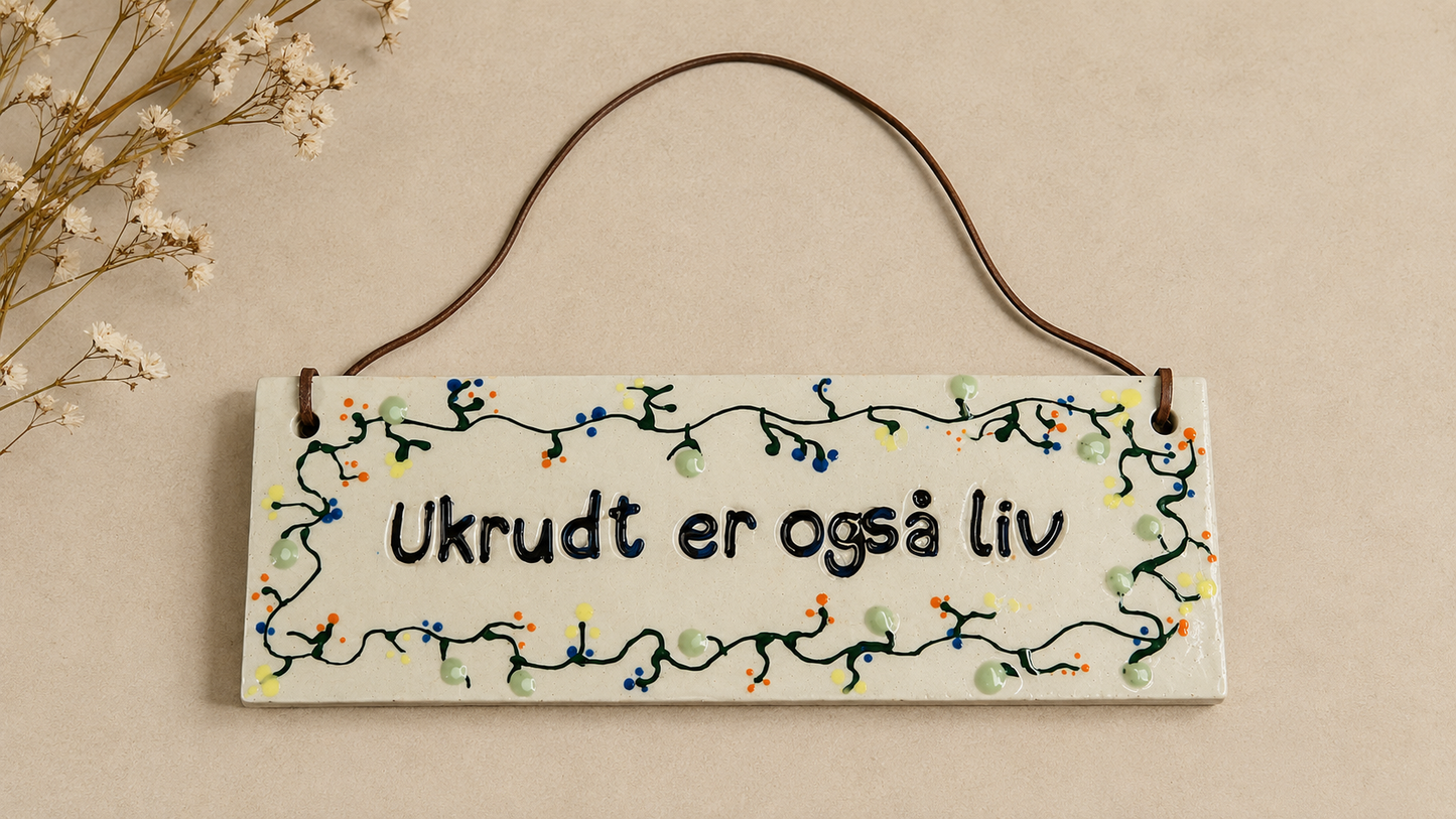 Håndlavet keramikskilt