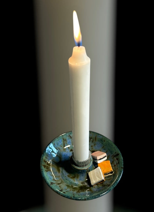 Unika håndlavet lysestage med konfekt