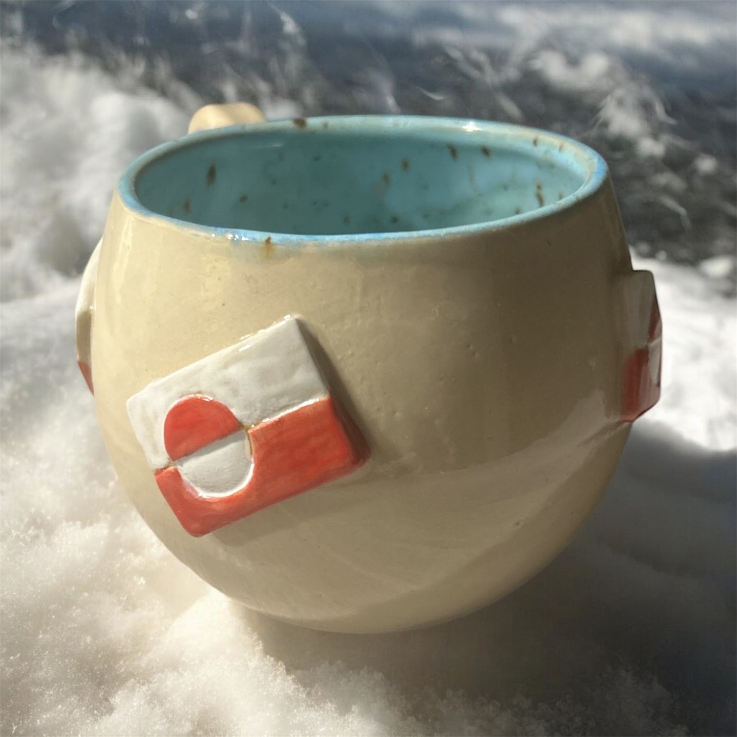 Håndlavet stentøjskrus uden håndtag