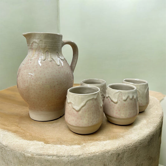 Sæt med kande og 7 kopper