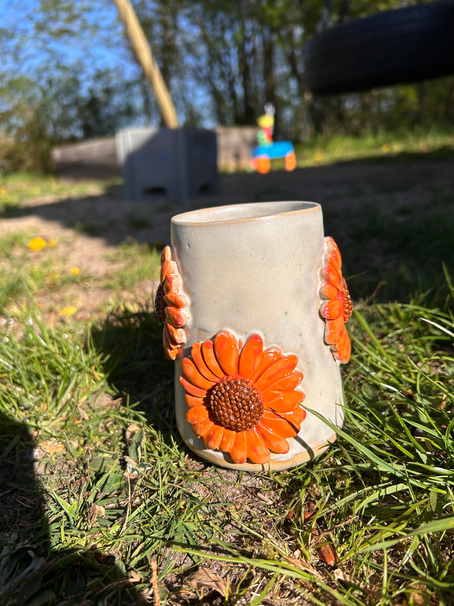 Håndlavet stentøjsvase
