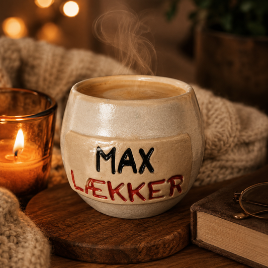 Håndlavet stentøjskrus – “MAX LÆKKER